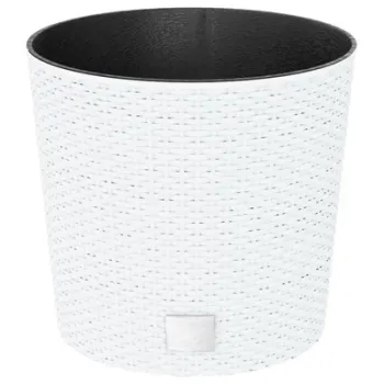 Jardiniera cu interior detasabil, alb, 15 / 15,3 l, pp ratan imagine