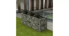 Jardiniera gabion din otel, 270 x 90 x 100 cm imagine