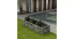 Jardiniera gabion din otel, 270 x 90 x 50 cm imagine