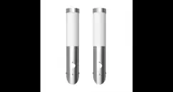 Lampa de exterior din otel inoxidabil cu senzor de miscare 2 buc imagine