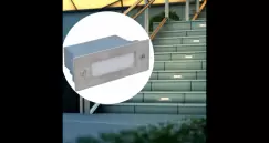 Lampa LED incastrata pentru scari, 2 buc, 44 x 111 x 56 mm imagine