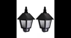 Lampa solara de perete cu senzori de miscare 2 buc imagine
