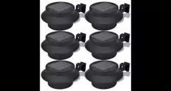 Lampa solara pentru exterior 6 pcs Lumina pentru gard Neagra imagine