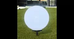 Lampa solara pentru gradina Sferica Lumina LED 50 cm cu Suport ascutit imagine