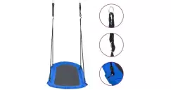 Leagan cuib cu steaguri 165x70 cm,albastru imagine