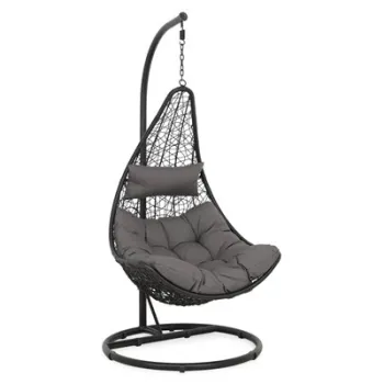 Leagan NEW CAROUSEL lungime 80 latime 70 inaltime 130 negru cu gri  imagine