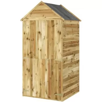 Magazie unelte de gradina cu usa 107x107x220 cm lemn pin tratat imagine