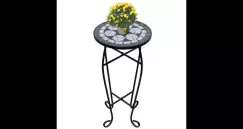 Masa cu blat ceramic, Alb-Negru imagine