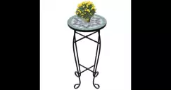 Masa cu blat ceramic, Verde-Alb imagine