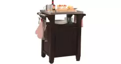 Masa cu spatiu depozitare si blat de lucru Inox pentru gratar Unity Storage Buffet, Keter imagine