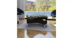 Masa de cafea cu sistem depozitare high-gloss, negru imagine