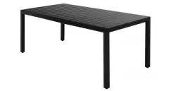 Masa de gradina din WPC si aluminiu, 185x90x74 cm, negru imagine