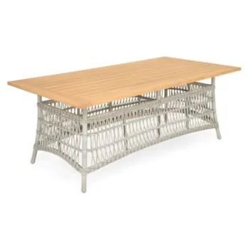 Masa dining dreptunghiulara MACKINAC lungime 200 latime 100 inaltime 75 gri cu natur imagine