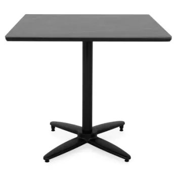 Masa dining pentru gradina, pliabila, CLEO, 80x80 cm, negru gri, blat HPL, structura aluminiu imagine