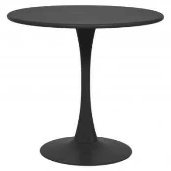 Masa dining pentru gradina, rotunda, PLEZURO, diametru 80 cm, antracit, din otel imagine
