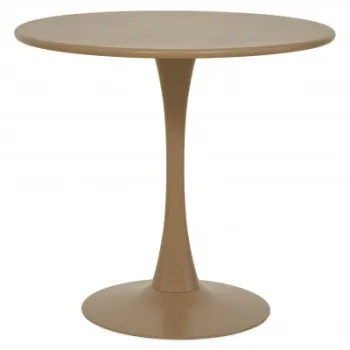 Masa dining pentru gradina rotunda PLEZURO diametru 80 cm bej, din otel imagine
