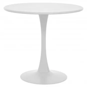 Masa gradina rotunda PLEZURO diametru 60 cm, alb, din otel imagine