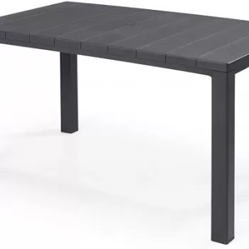 Masa Julie, 6 locuri, 1,47 x 90 x 74,5 cm, culoare grafit, Keter imagine