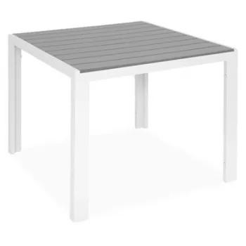 Masa patrata ENCORE lungime 90 latime 90 inaltime 74 alb cu gri  imagine