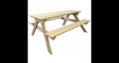 Masa picnic din lemn 150 x 135 x 71,5 cm imagine