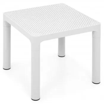 Masuta gradina KUDO patrata 45.5x45.5 cm alb din polipropilena imagine