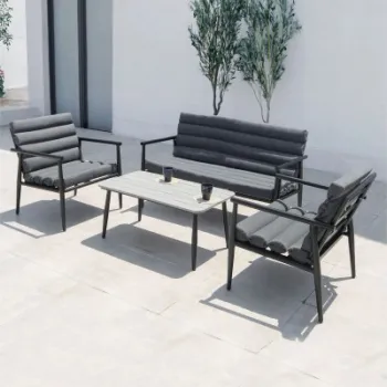 NANTES Set mobilier terasa/gradina, 2 fotolii, canapea si masa imagine