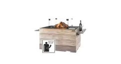 Nice&Nasty - Masa cocon Lounge & Dining dreptunghiulara cu arzator negru imagine