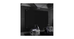 Panou antistropi bucatarie, negru, 70x50 cm, sticla securizata imagine