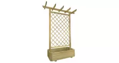 Pergola din lemn cu jardiniera pentru gradina 162 x 56 x 204 cm imagine