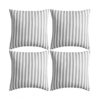 Perne de exterior, 4 buc, imprimeu dungi, 45x45 cm, gri imagine