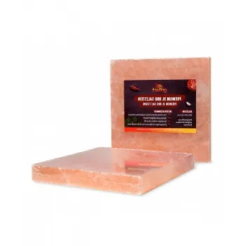 Placa patrata din sare de Himalaya 20x20x2,5 cm pentru gatit la gratar Grillart GA-1006-2 imagine