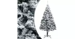 Pom de Craciun artificial cu zapada, verde, 210 cm, PVC imagine