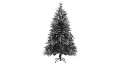 Pom de Craciun artificial cu zapada, verde, 240 cm, PVC imagine