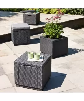 Scaun de gradina CUBE GRAP Grafit/Gri Rece imagine