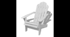 Scaun din lemn pentru gradina/ living, Alb imagine