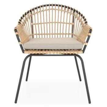 Scaun dining ALBA lungime 75 latime 68 inaltime 80 negru cu gri imagine