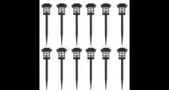 Set 12 lampi solare de gradina 8,6 x 8,6 x 38 cm imagine