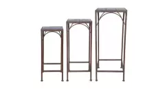 Set 3 masute pentru plante ceramica antichizata, Regana imagine