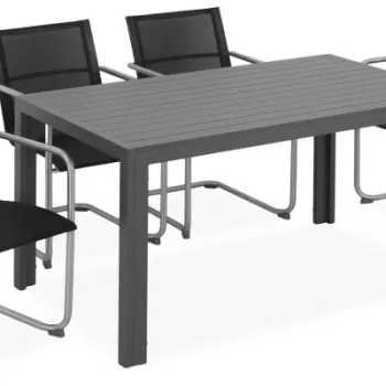 Set 4 scaune si masa HAVEN ESSEN  antracit cu gri imagine