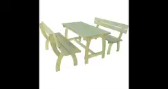 Set banca de gradina din lemn de pin tratat, trei piese imagine