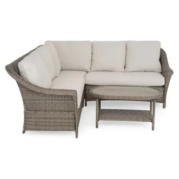 Set coltar 3 piese si masuta cafea CHASEWOOD lungime 218 latime 218 inaltime 86 mix gri cu gri imagine