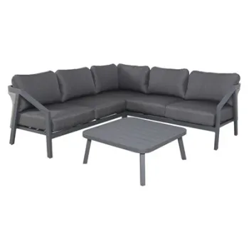 Set coltar si masuta LYNE 224 226x84x72Hcm antracit maro gri imagine