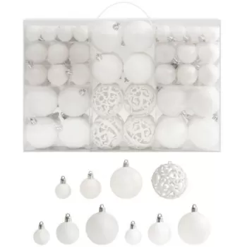 Set globuri de Craciun, 100 piese, alb imagine