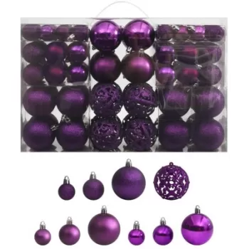 Set globuri de Craciun, 100 piese, violet imagine