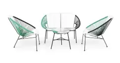 Set mobilier CORFU terasa/gradina 2 fotolii, canapea si masuta imagine