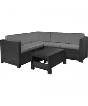 Set mobilier de gradina cu masuta de cafea - Provence Grafit/Gri-rece imagine