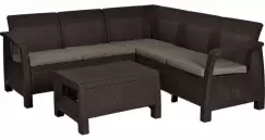 Set mobilier gradina cu coltar - Corfu II Relax Maro/Gri-Taupe imagine