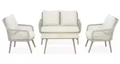 Set mobilier gradina sau terasa cu 2 fotolii, canapea si masa RENNES 201150 imagine