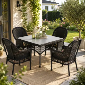 Set mobilier terasa si gradina SUSAN cu 4 scaune si masa, 4 locuri imagine