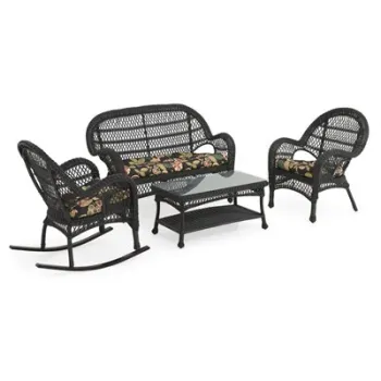 Set mobilier terasa si gradina SUSAN cu canapea, fotoliu, balansoar si masuta, 4 locuri imagine